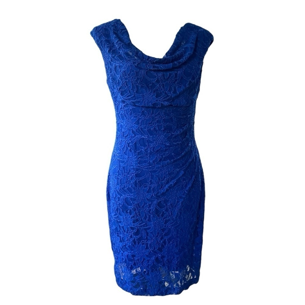 Lauren Ralph Lauren Royal Blue Lace Cocktail Dress | Size 10P